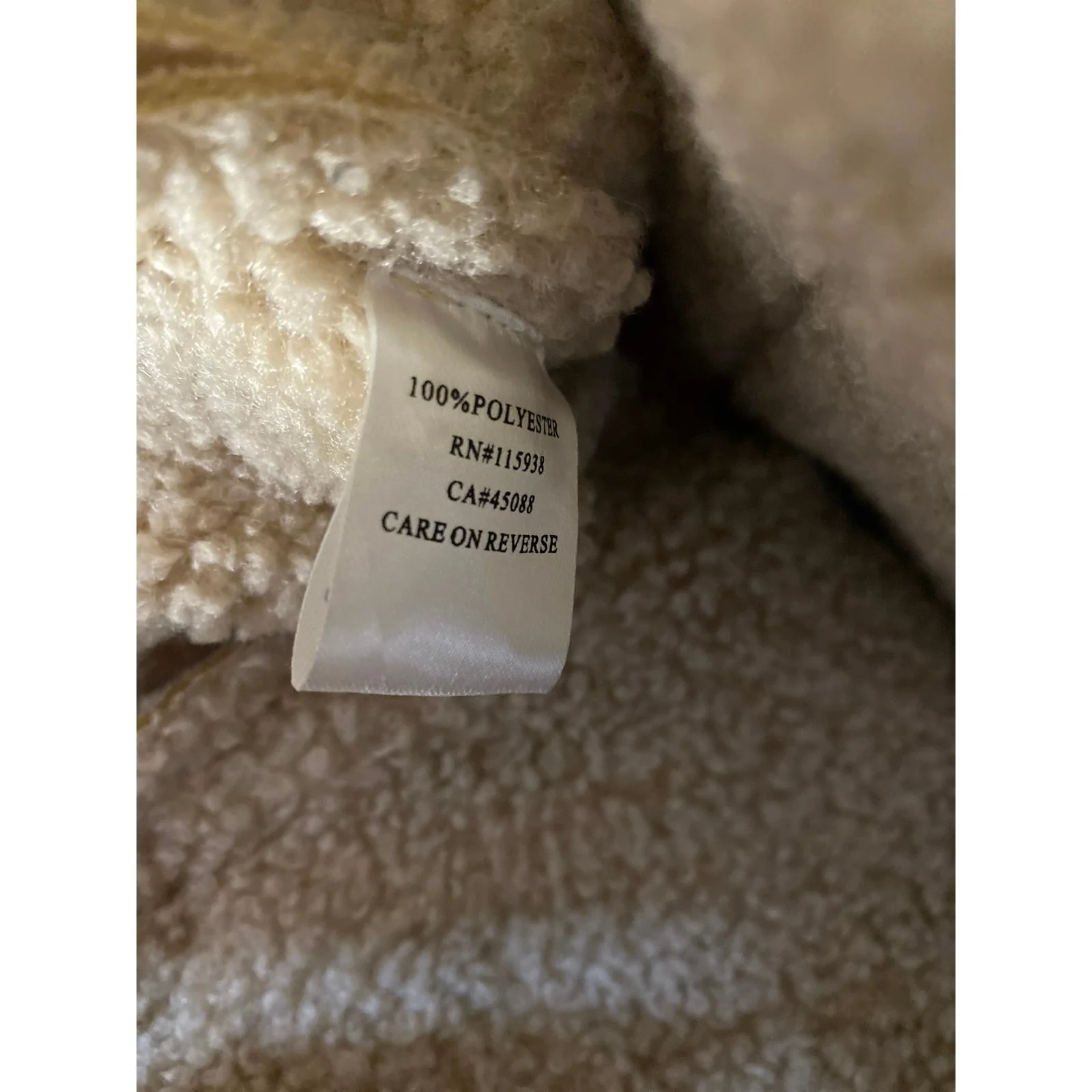 Princess Polly Women's Beige Tan Sherpa Faux Suede Teddy Moto Coat Jacket Size S - Image 4