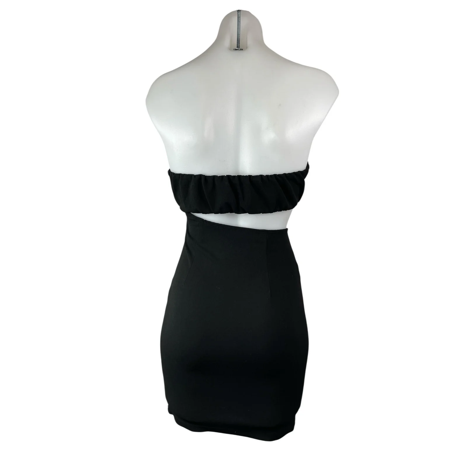 Princess Polly Womens Black Cut Out Sleeveless Tube Bandeau Mini Bodycon Dress 2 - Image 4