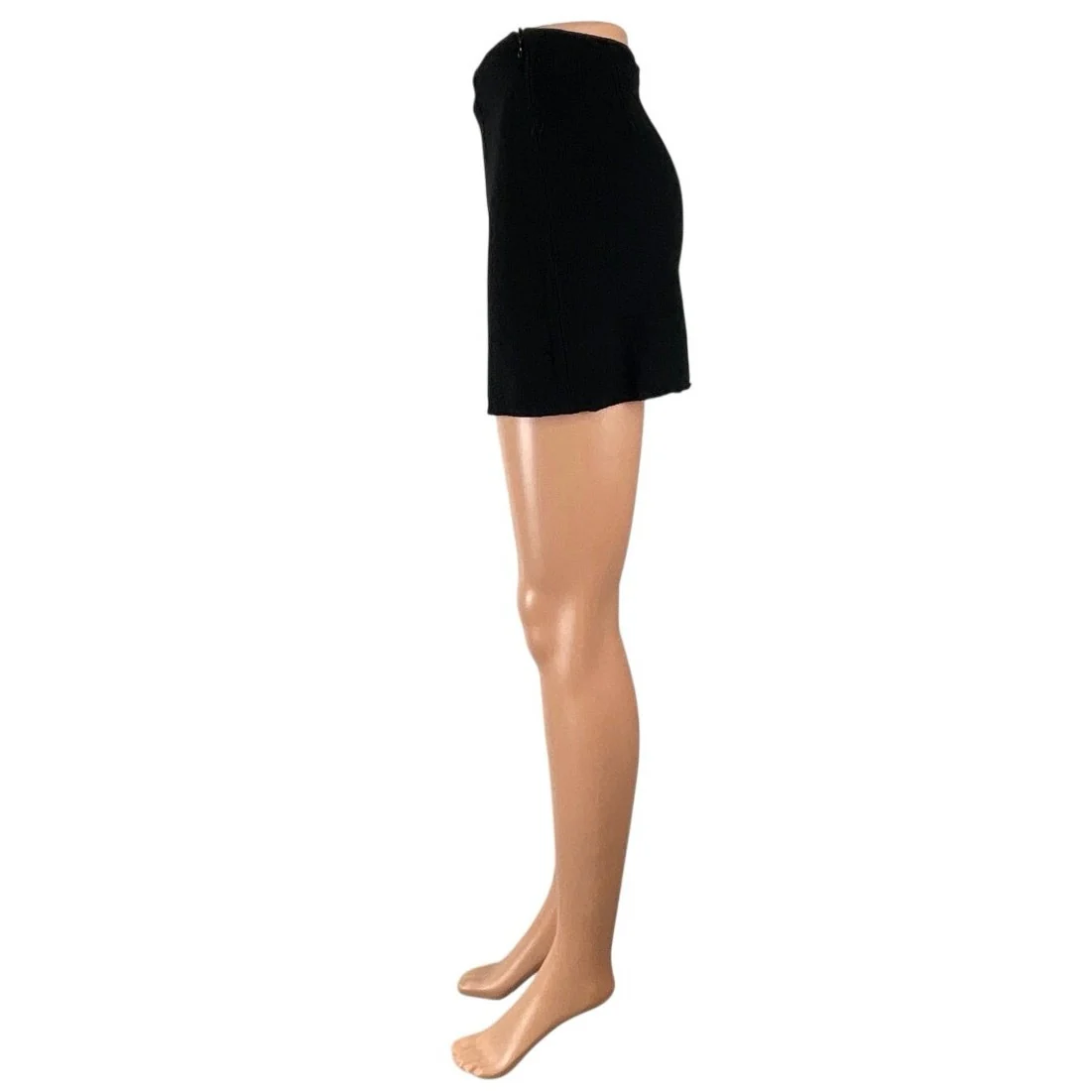 Princess Polly Women's Black Linen High Rise Mini A-Line Straight Pencil Skirt 4 - Image 3