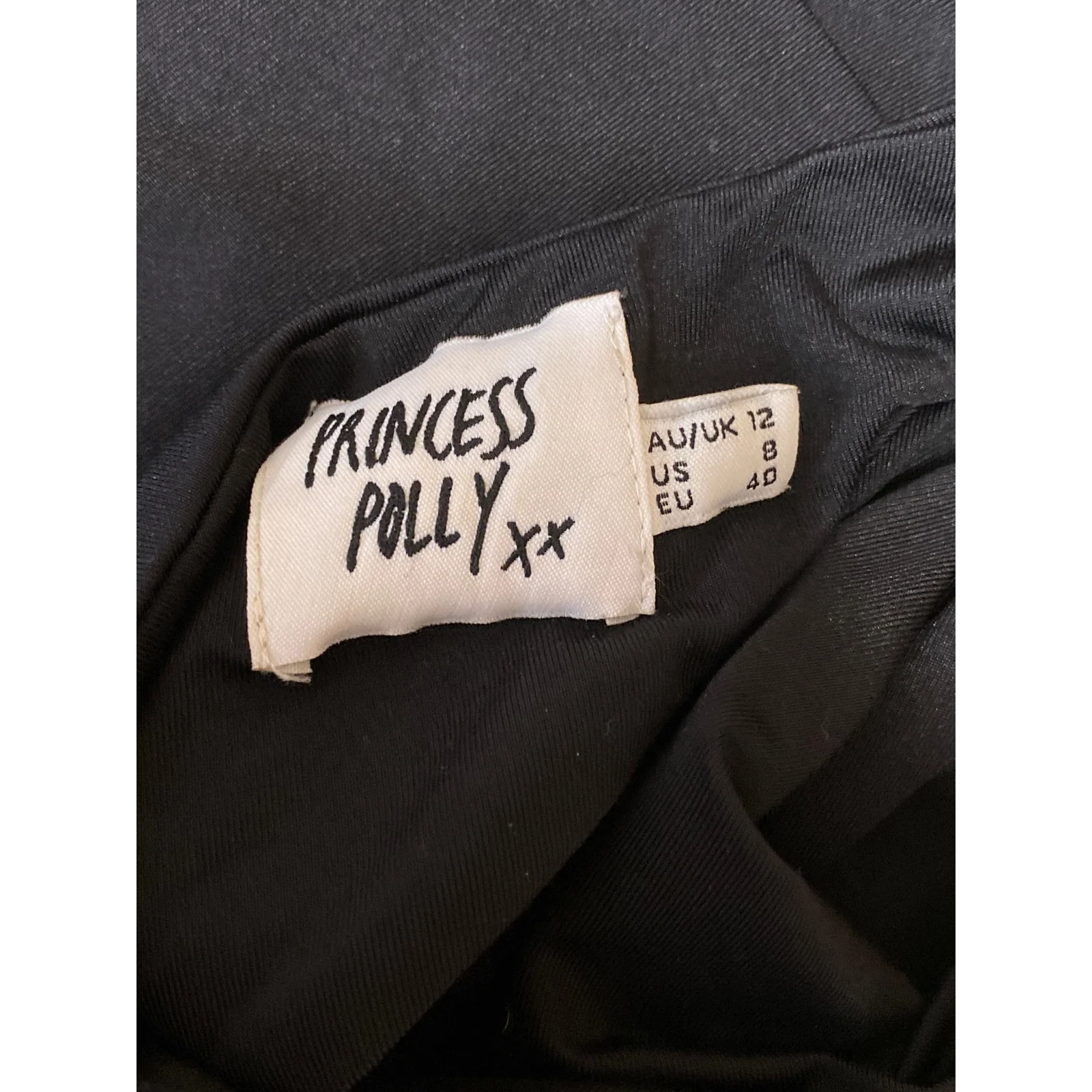 Princess Polly Womens Black Sleeveless Mock Neck Cutout Tank Bodysuit Top Size 8 - Image 5