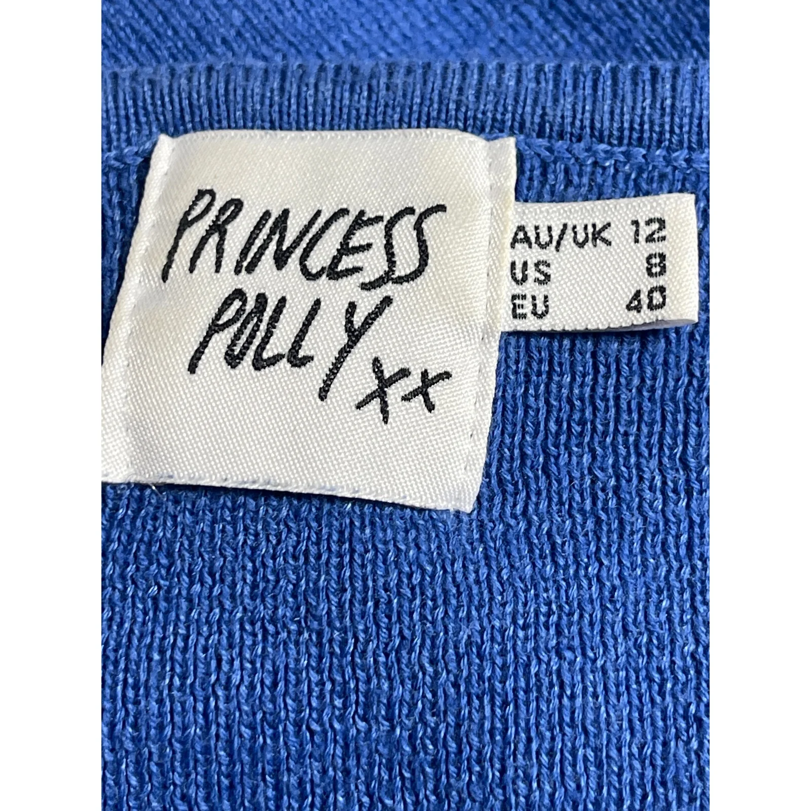 Princess Polly Women's Blue Knit Long Sleeve Button Up Crop Cardigan Sweater 8 - Image 3