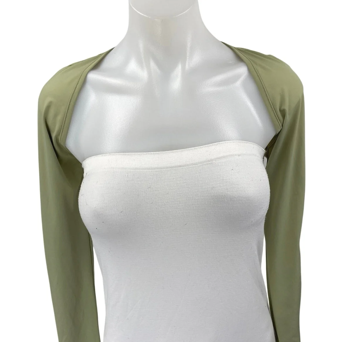 Princess Polly Women's Green Long Sleeve Stretch Cardigan Bolero Crop Top Size 4 - Image 3