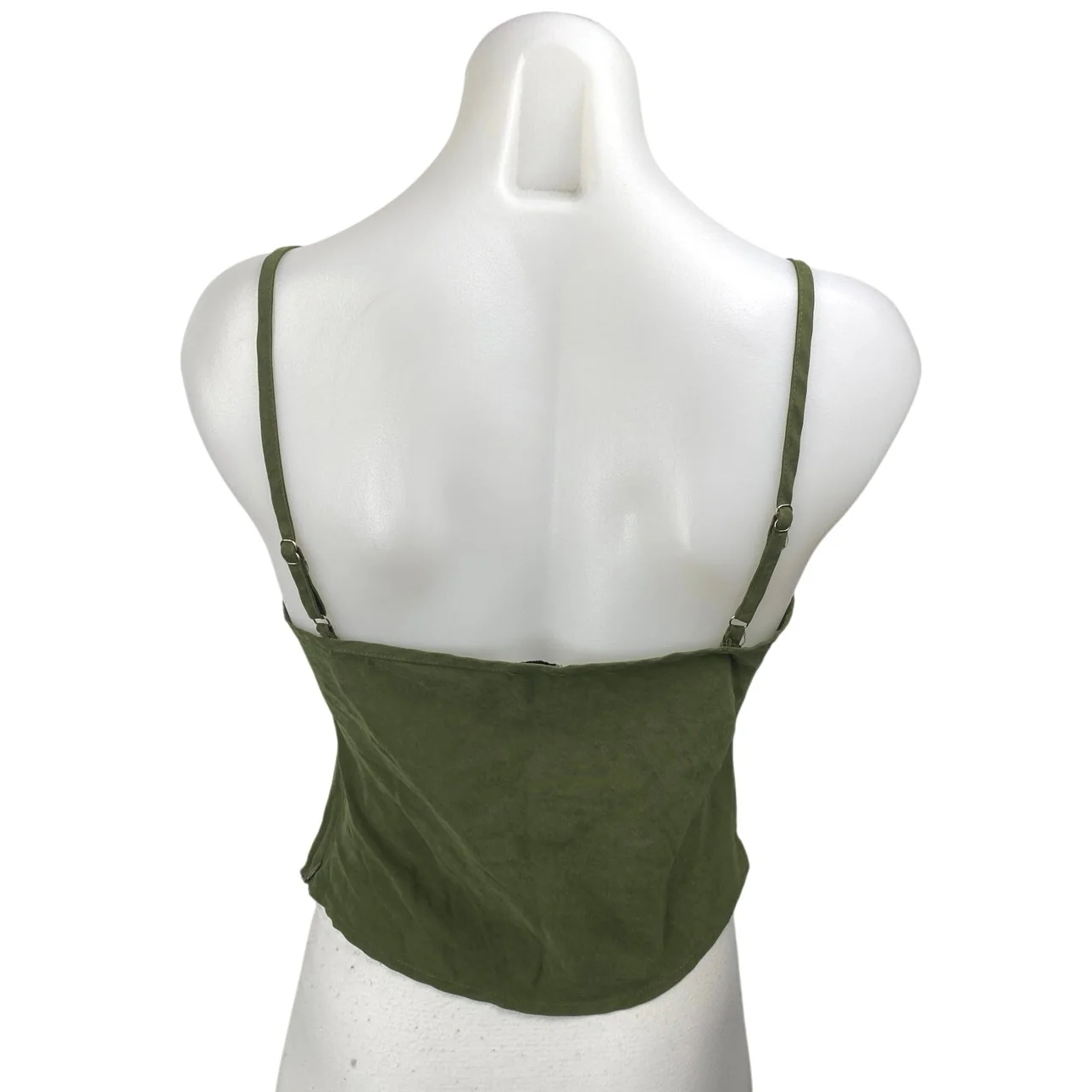 Princess Polly Women's Green Sleeveless Cami Camisole Cropped Tank Top Size 6 - Image 2