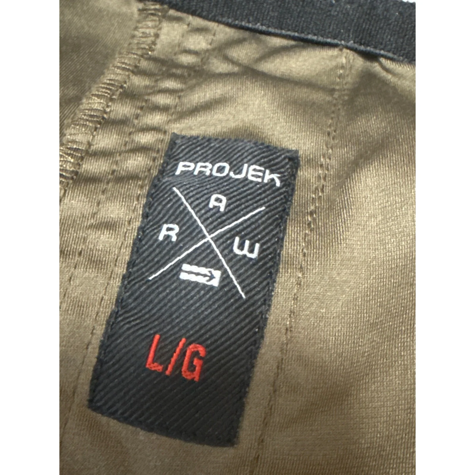 Project Raw Men's Green High Rise Tapered Track Jogger Trousers Sweat Pants Sz L - Image 5