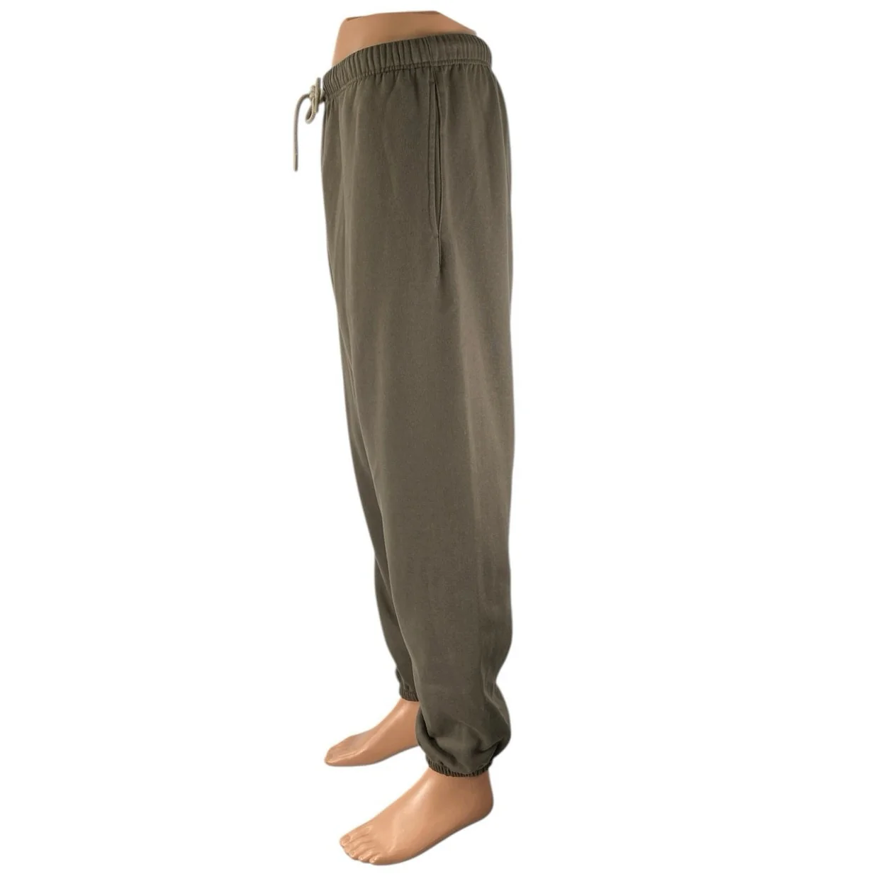 Project Titan Men's Olive Green Straight Slim Drawstring Jogger  Sweat Pants L - Image 2
