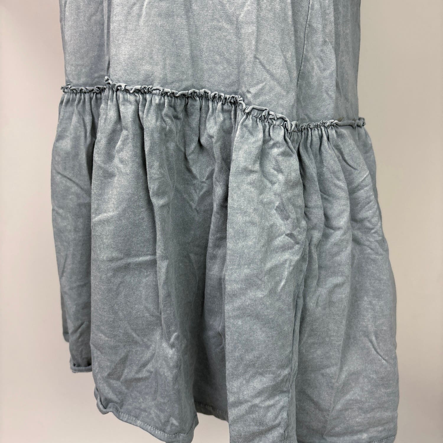Pull&Bear Denim Blue 100% Cotton Oversized Mini Babydoll T-Shirt Dress Size XS - Image 4