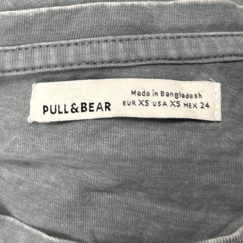 Pull&Bear Denim Blue 100% Cotton Oversized Mini Babydoll T-Shirt Dress Size XS - Image 5