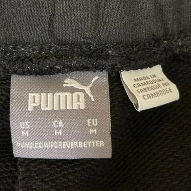 Puma Black High Rise Drawstring Logo Pocket Running Athletic Short Size M - Image 3