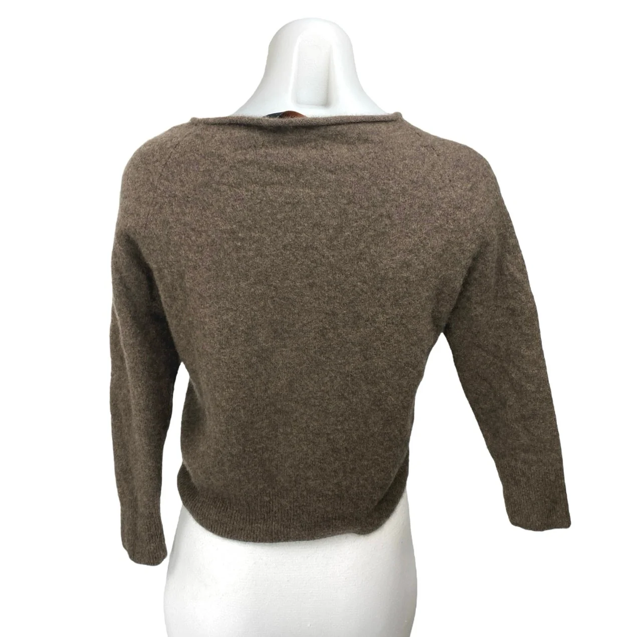 Quince Dark Brown 100% Cashmere Knit Long Sleeve Pullover Sweater Top Size S - Image 2