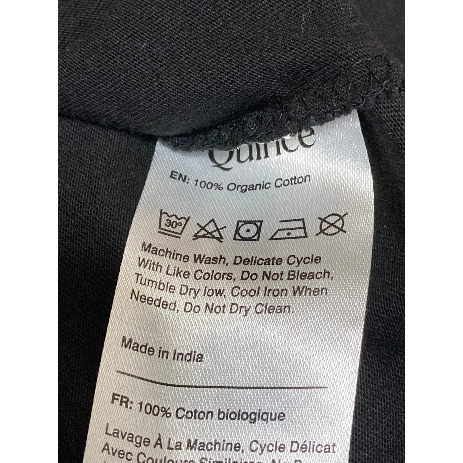 Quince Women's Black Short Sleeve Basic Casual Crew Neck T Shirt Tee Top Size M - Image 6
