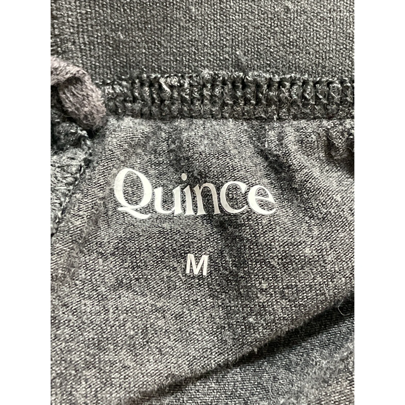Quince Women's Gray High Rise Pull On Wide Leg Lounge Athletic Trousers Pants M - Image 5