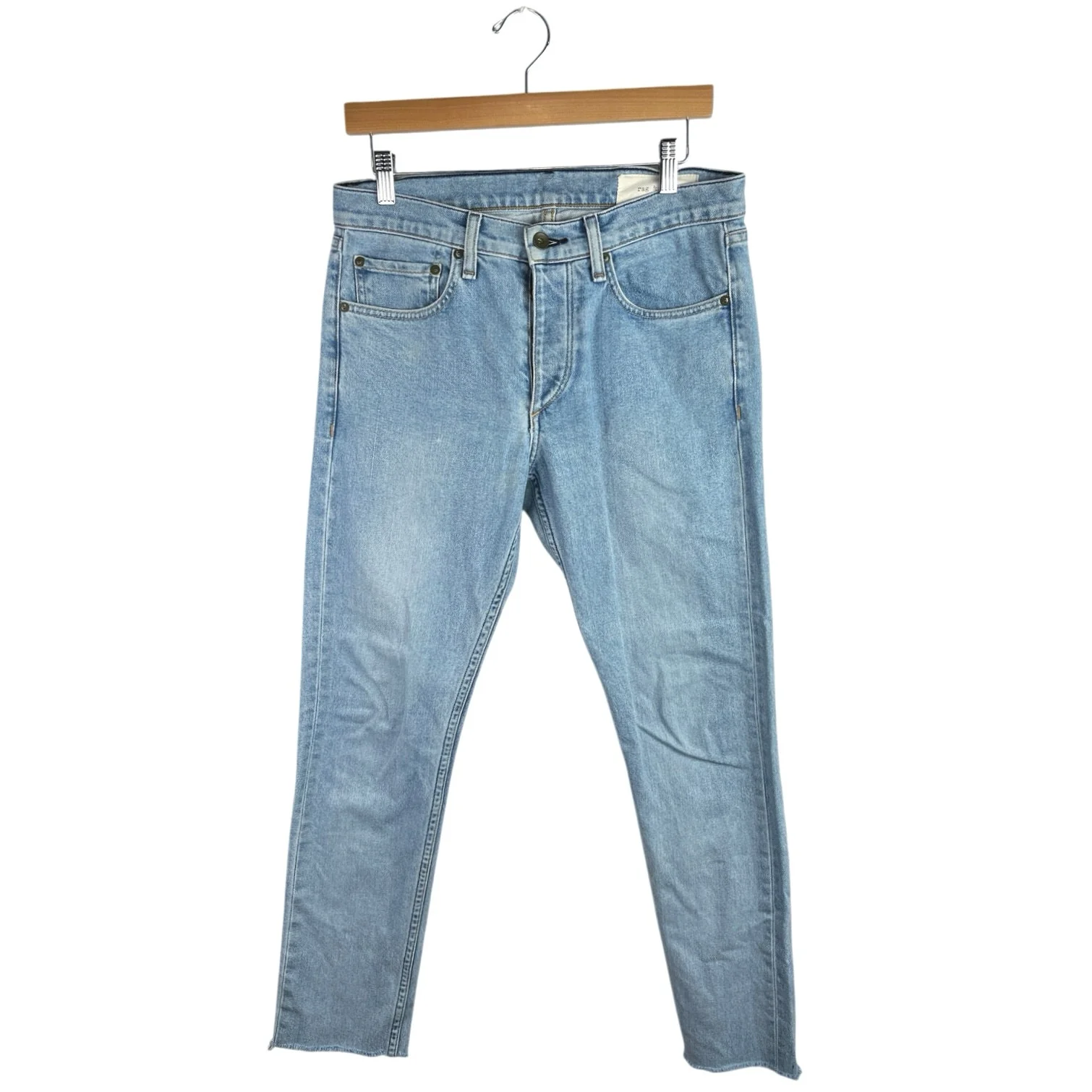 Rag & Bone Standard Issue Women's Blue Stretch Slim Straight Denim Jeans Size 30