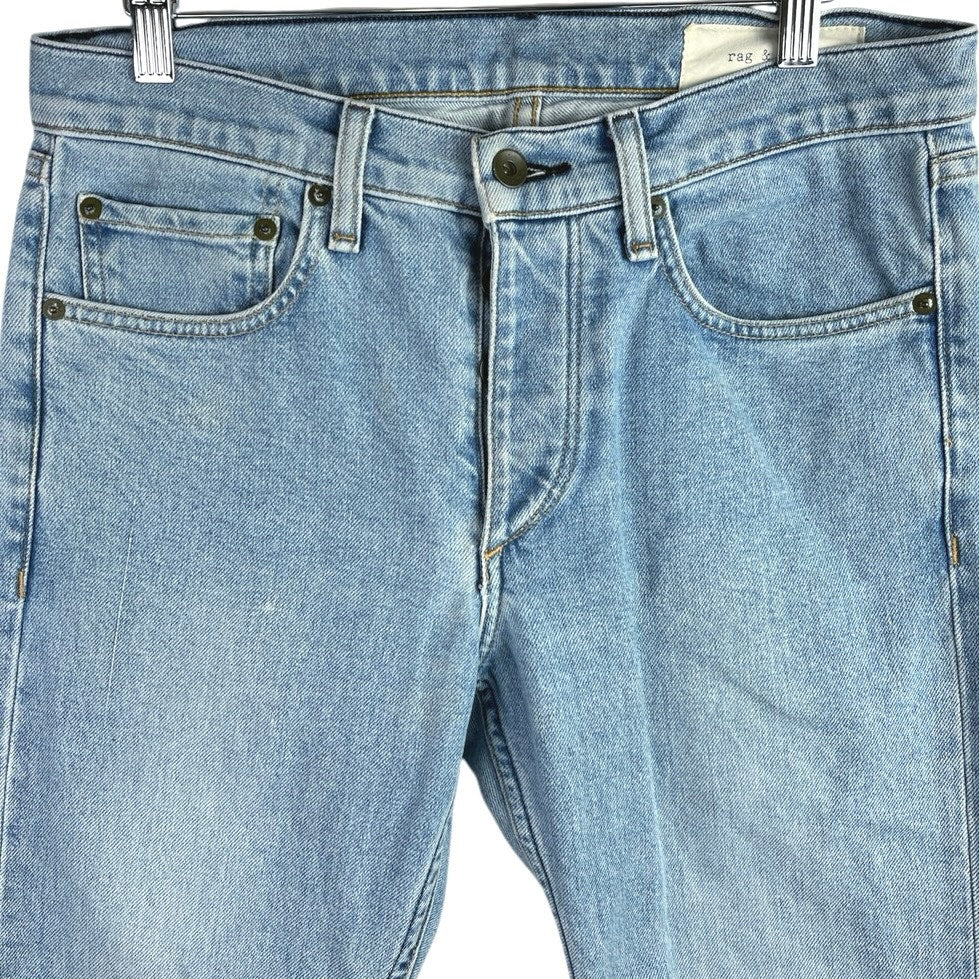 Rag & Bone Standard Issue Women's Blue Stretch Slim Straight Denim Jeans Size 30 - Image 3