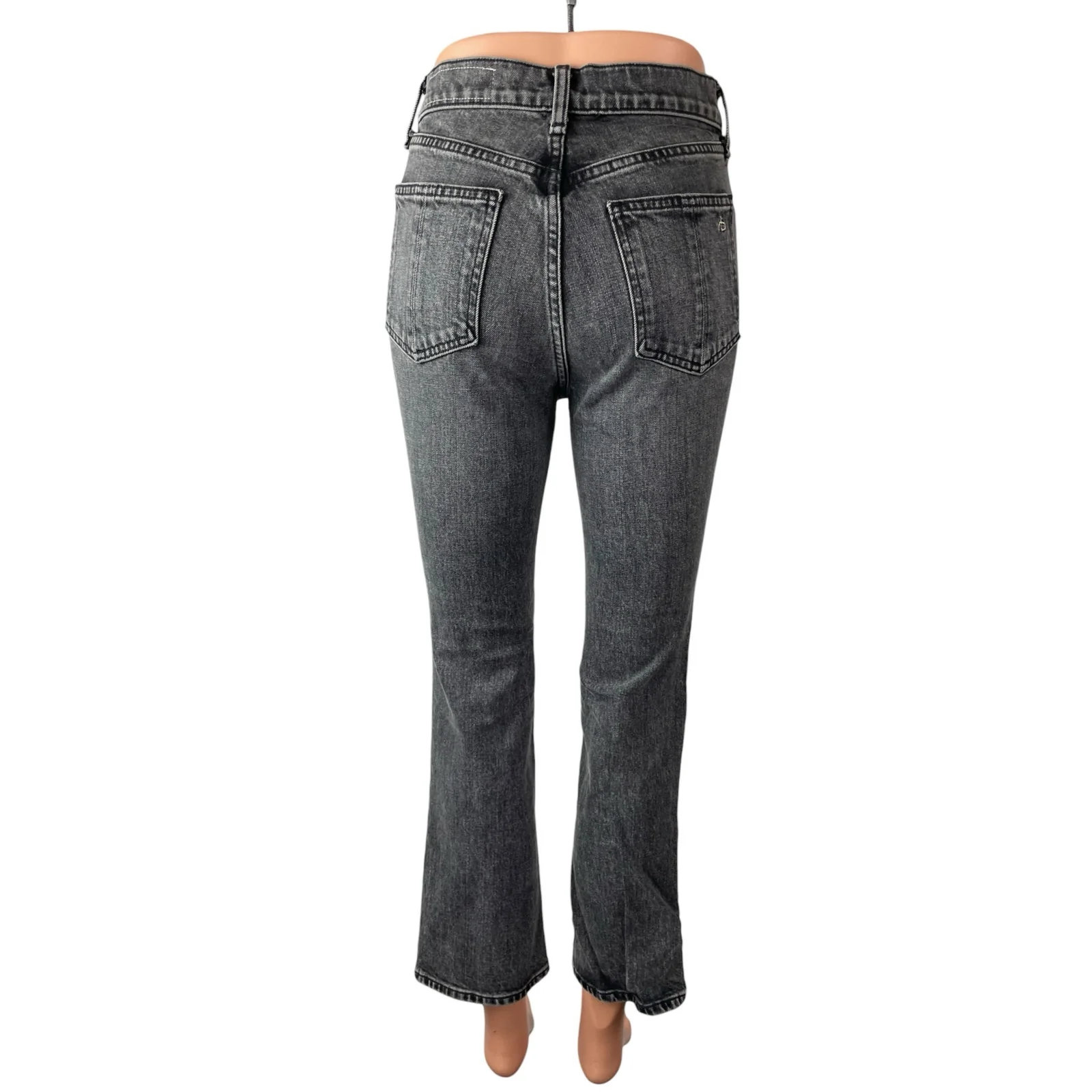 Rag & Bone Women's Black Washed High Rise Flared Bootcut Denim Jeans Size 25 - Image 4