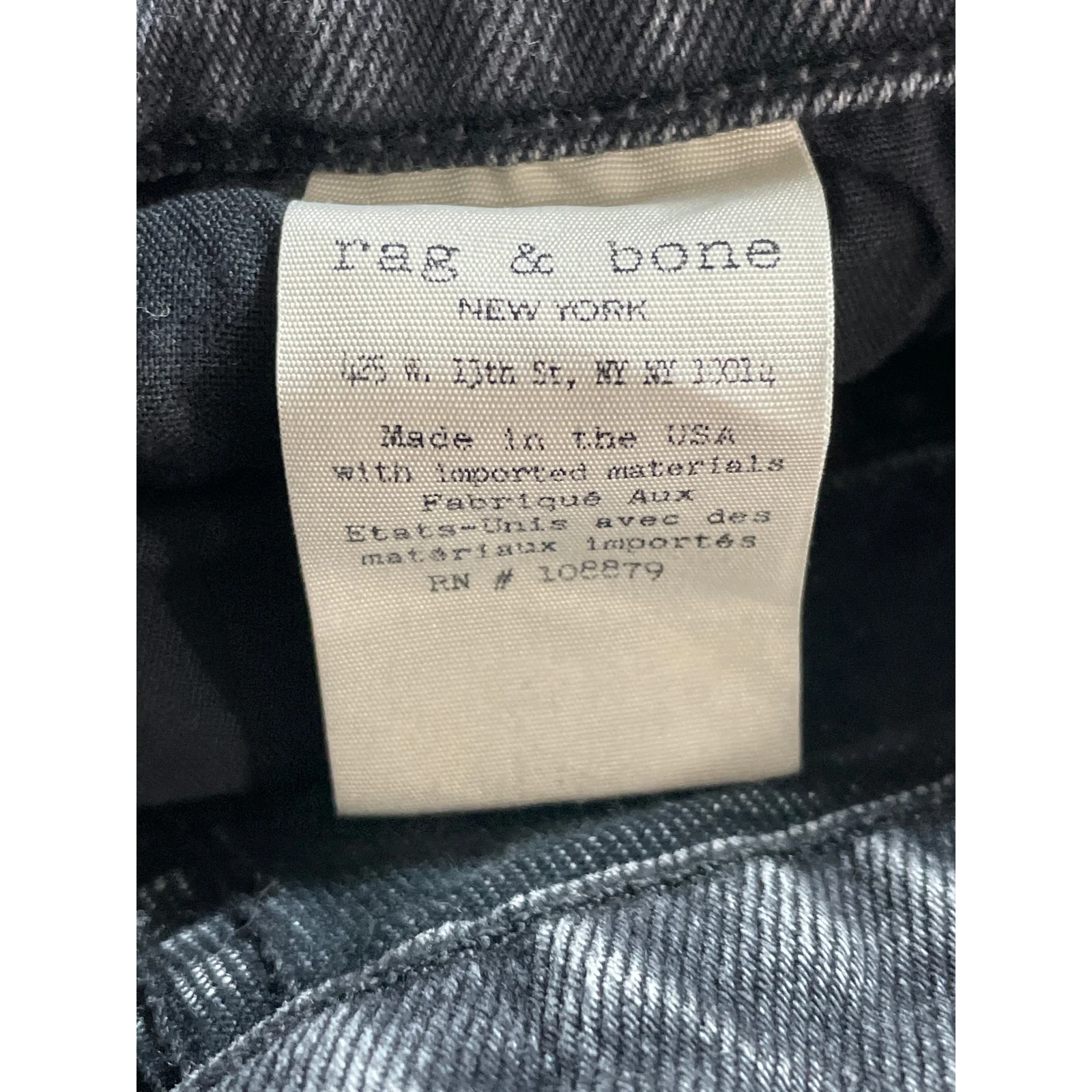 Rag & Bone Women's Black Washed High Rise Flared Bootcut Denim Jeans Size 25 - Image 6