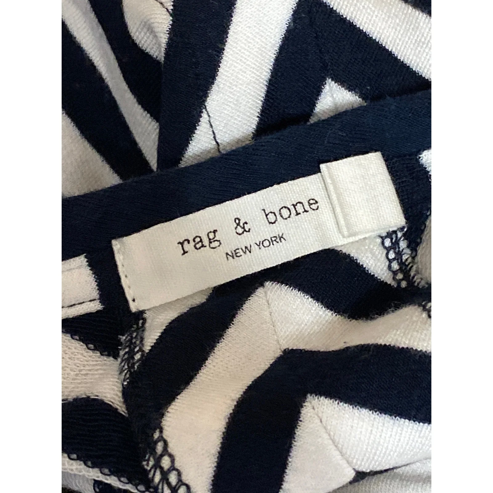 Rag & Bone Women's Black White Striped Short Sleeve Crew T Shirt Tee Top Size M - Image 5