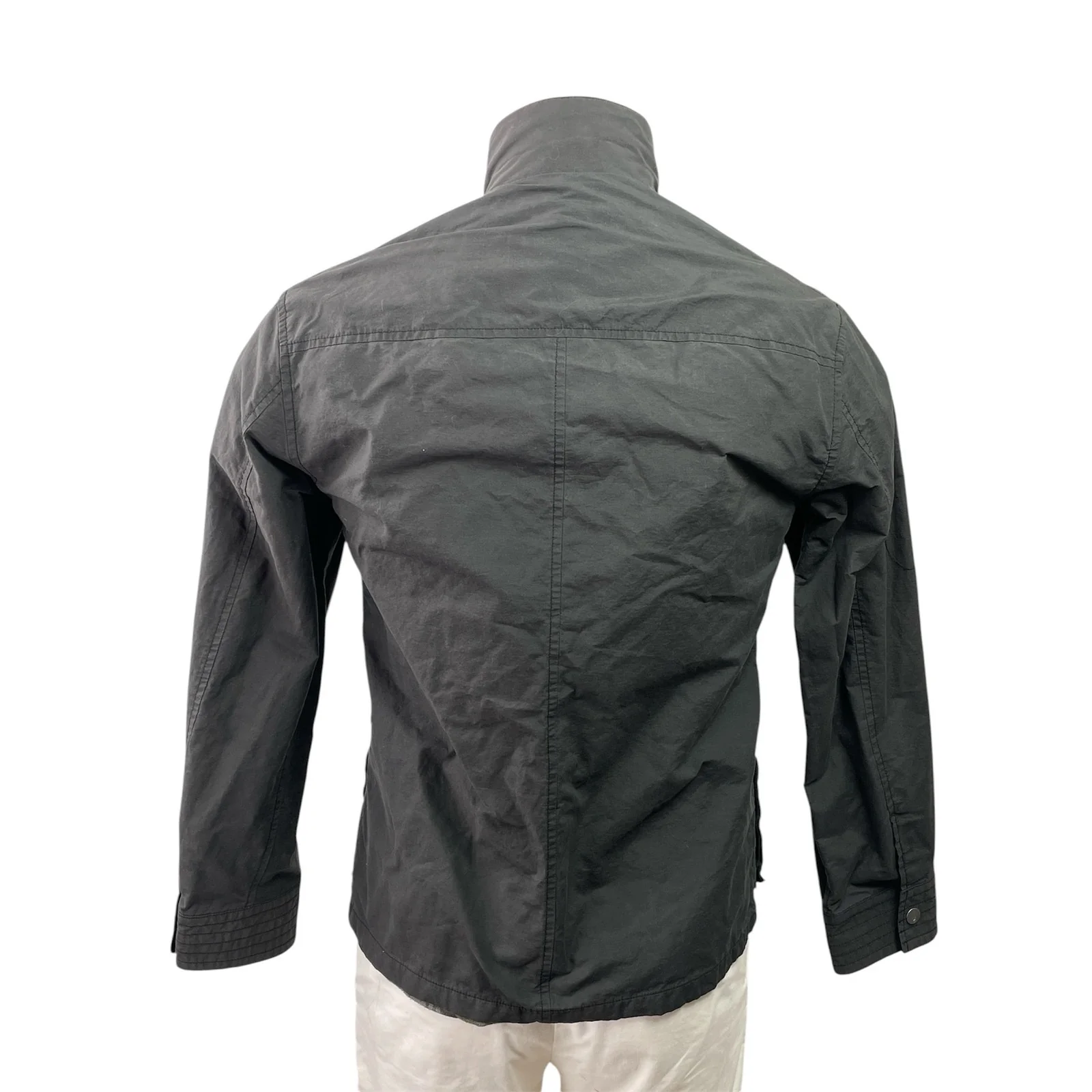 Rails Cardiff Mens Black Long Sleeve High Neck Zip Up Utility Coat Jacket Size S - Image 3