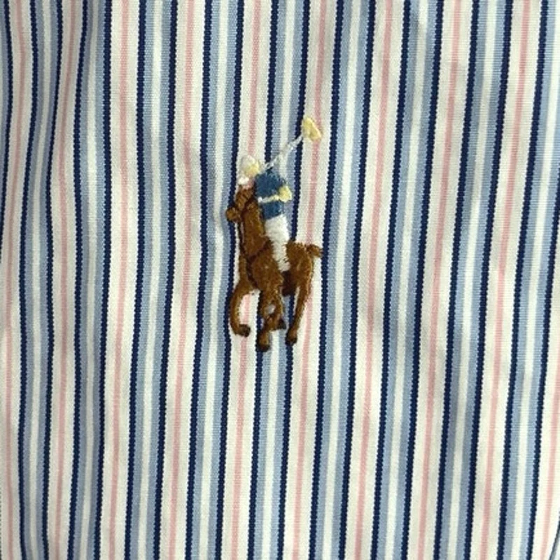 Ralph Lauren Men's Blue Classic Fit Long Sleeve Button Down Dress Shirt Top 16.5 - Image 4