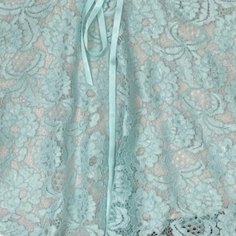 Rare Editions Girls Mint Green Floral Lace Sleeveless Fit & Flare Dress Size 8 - Image 3