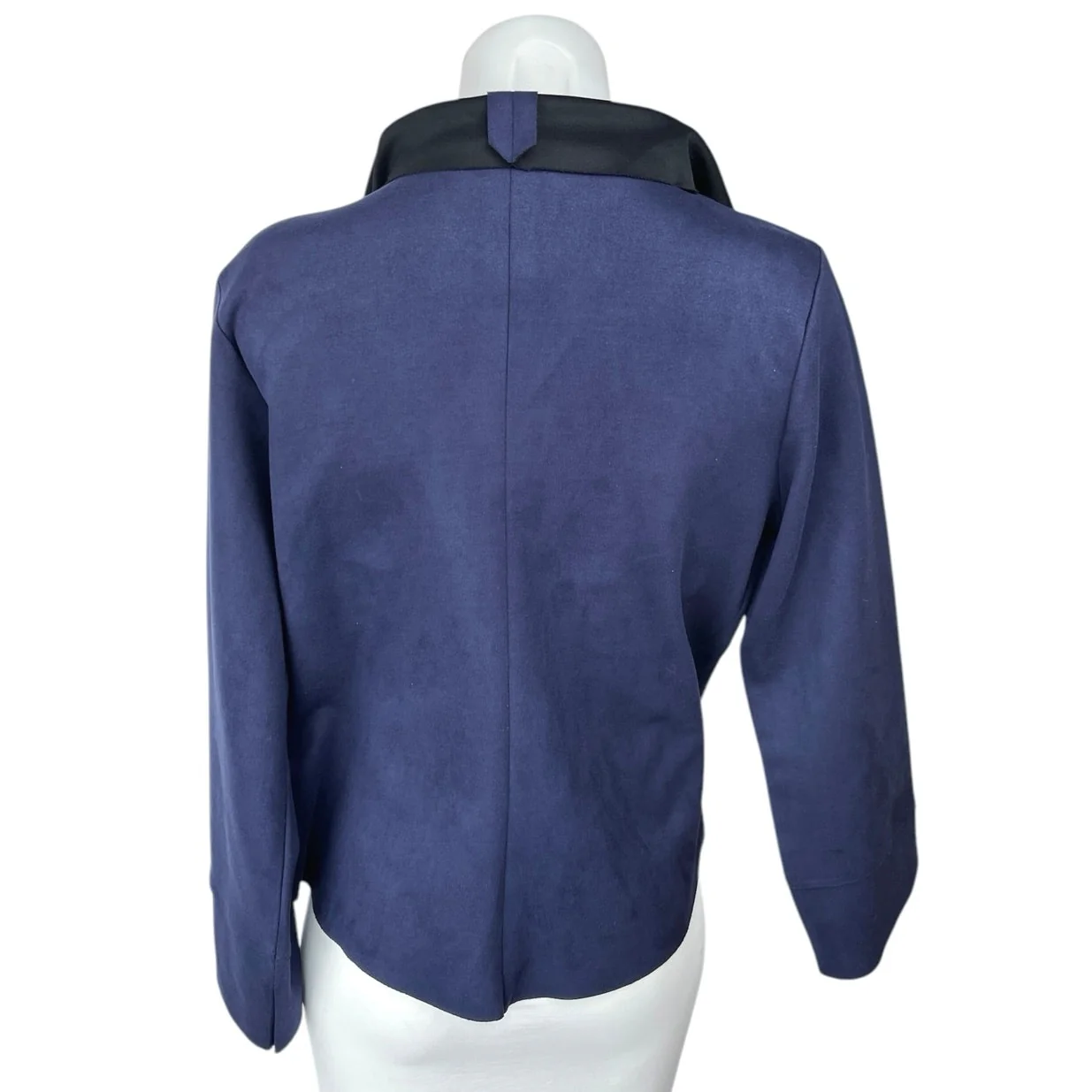 Rareism Cinnamon Blue Long Sleeve Shawl Neck Open Front Blazer Coat Jacket Sz M - Image 2