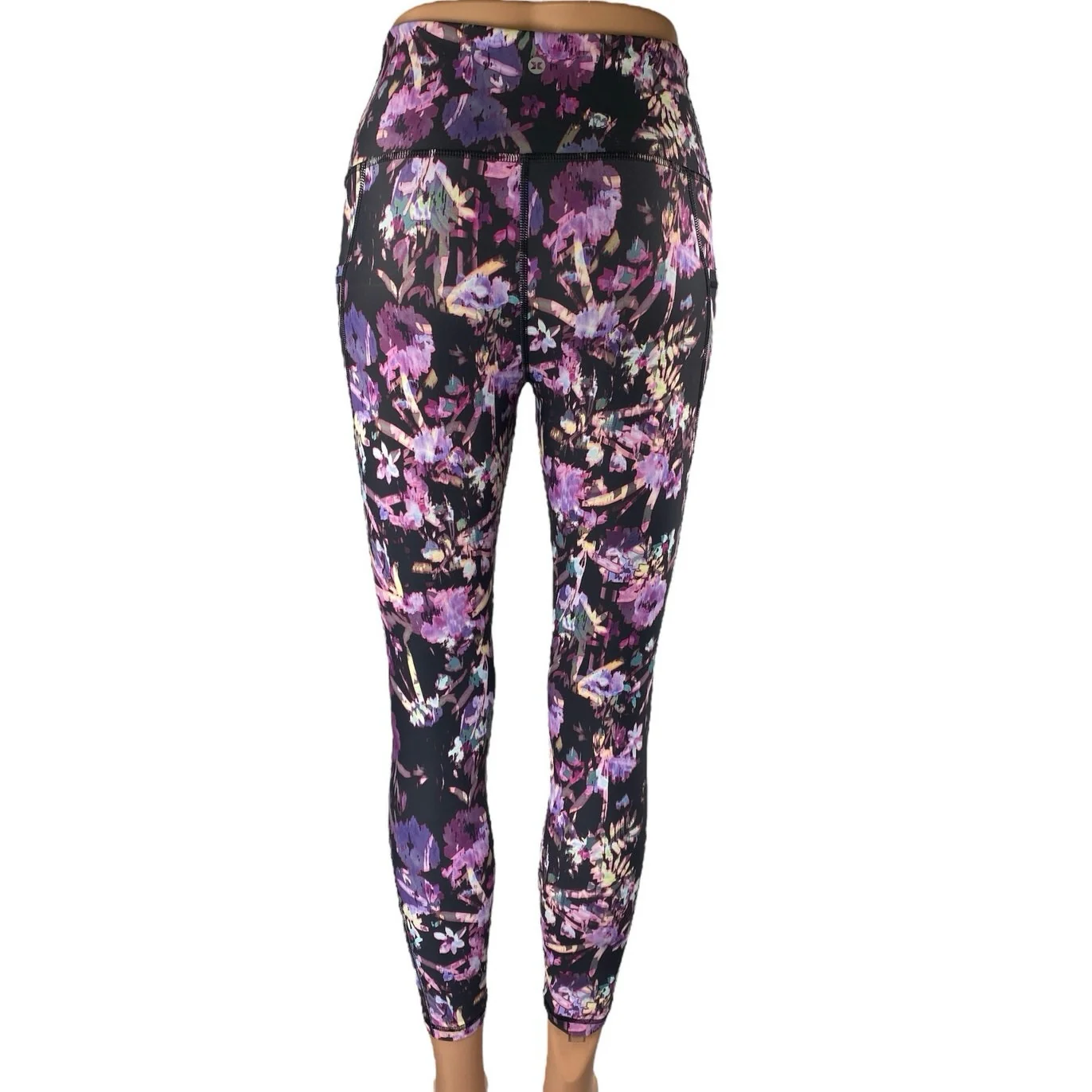 RBX Women's Multicolor Floral High Rise Yoga Running Athletic Leggings Pants S - Image 3