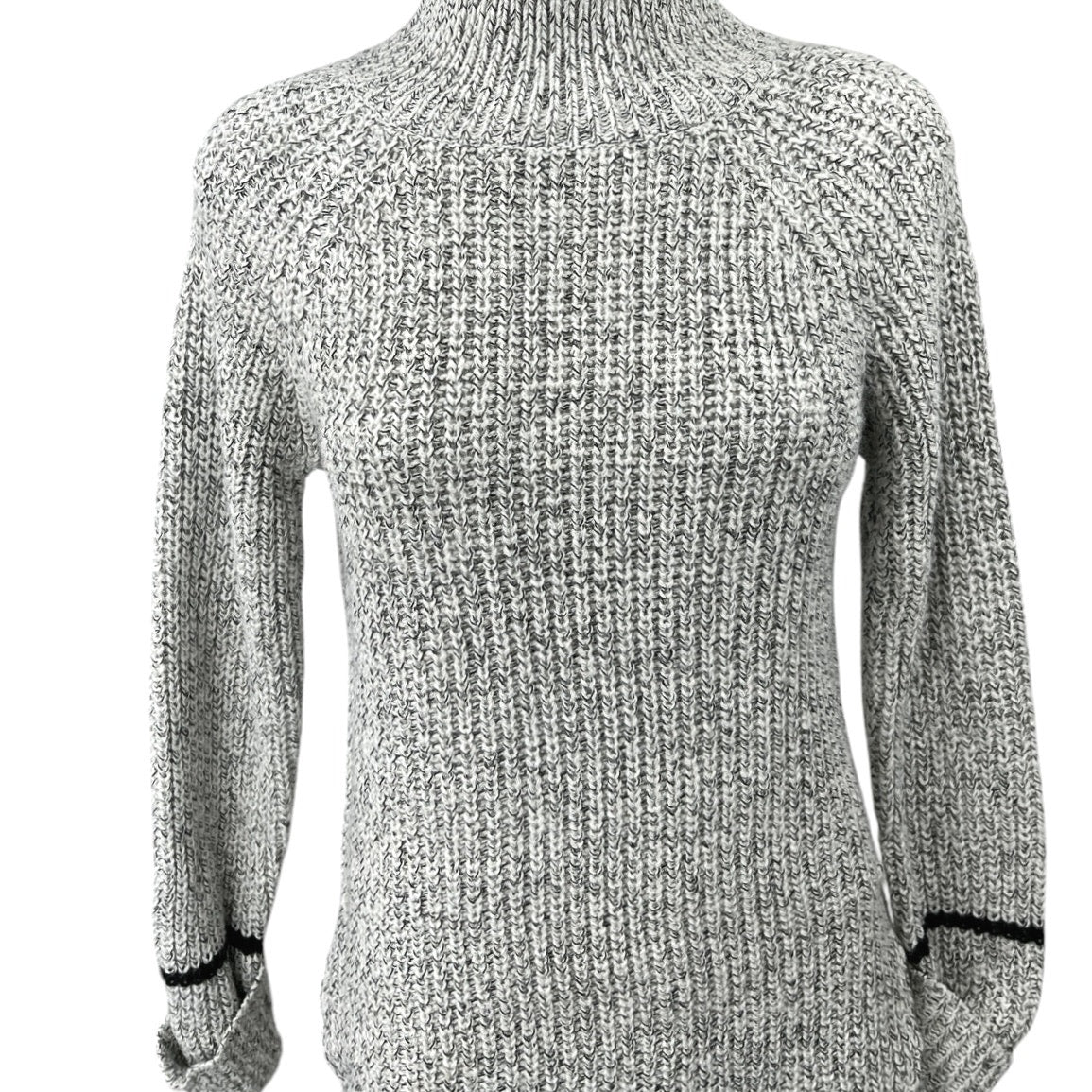 RD Style Women's Gray Turtleneck Knit Long Sleeve Pullover Sweater Top Size S - Image 3