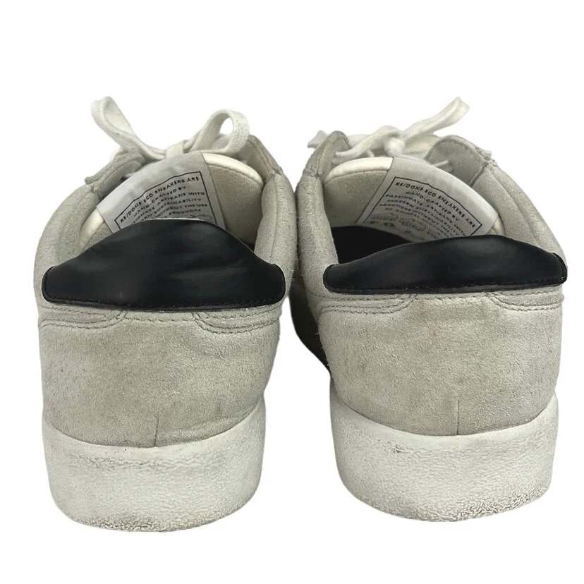 Re/Done Gray Cream Low Top Lace Up Casual 90s Sustainable Skate Sneakers Size 35 - Image 3