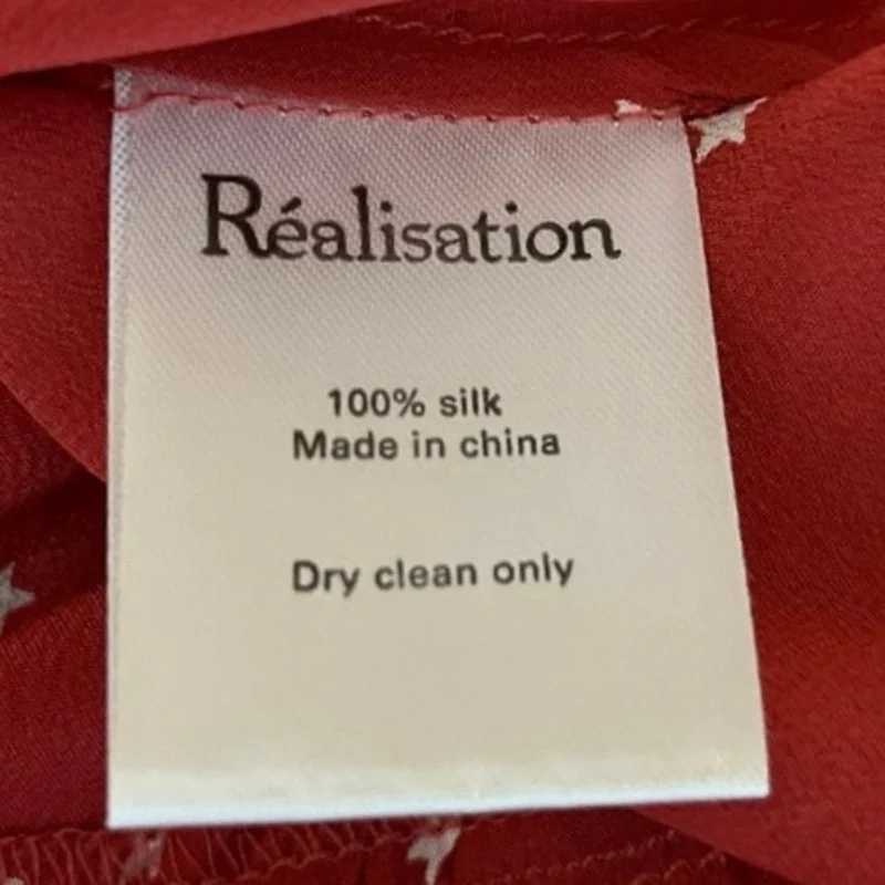 Realisation Par Alexandra Star 100% Silk Long Sleeve Ruffle Mini Wrap Dress Sz M - Image 4