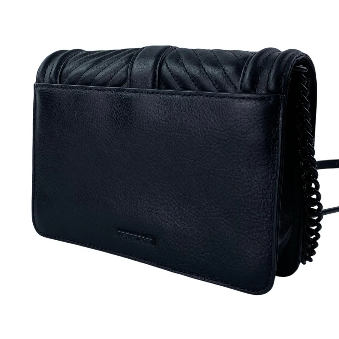 Rebecca Minkoff Chevron Quilted Love Chain Crossbody Clutch Purse Handbag OS - Image 5