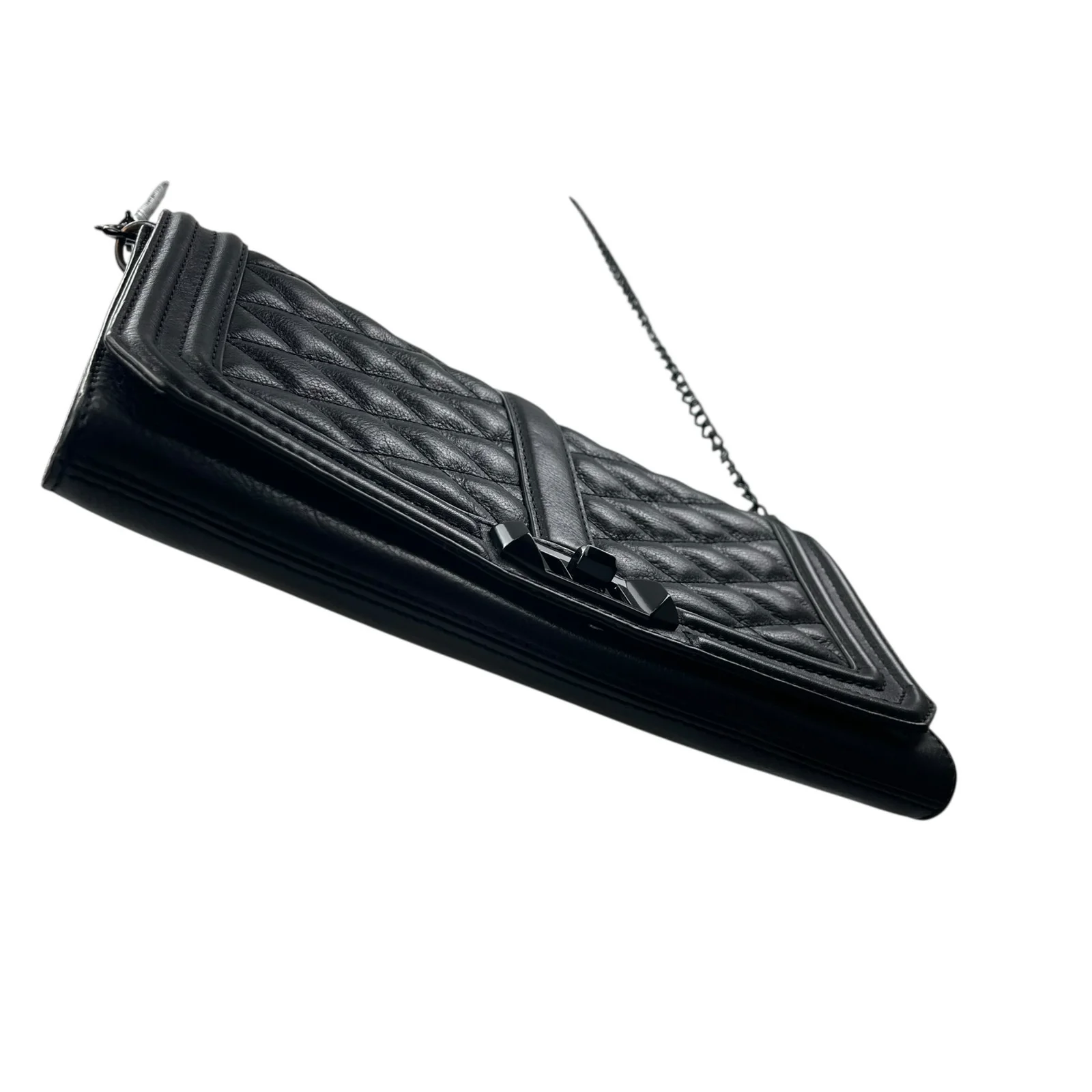 Rebecca Minkoff Love Quilted Leather Women's Black Chain Lock Crossbody Handbag - Image 4