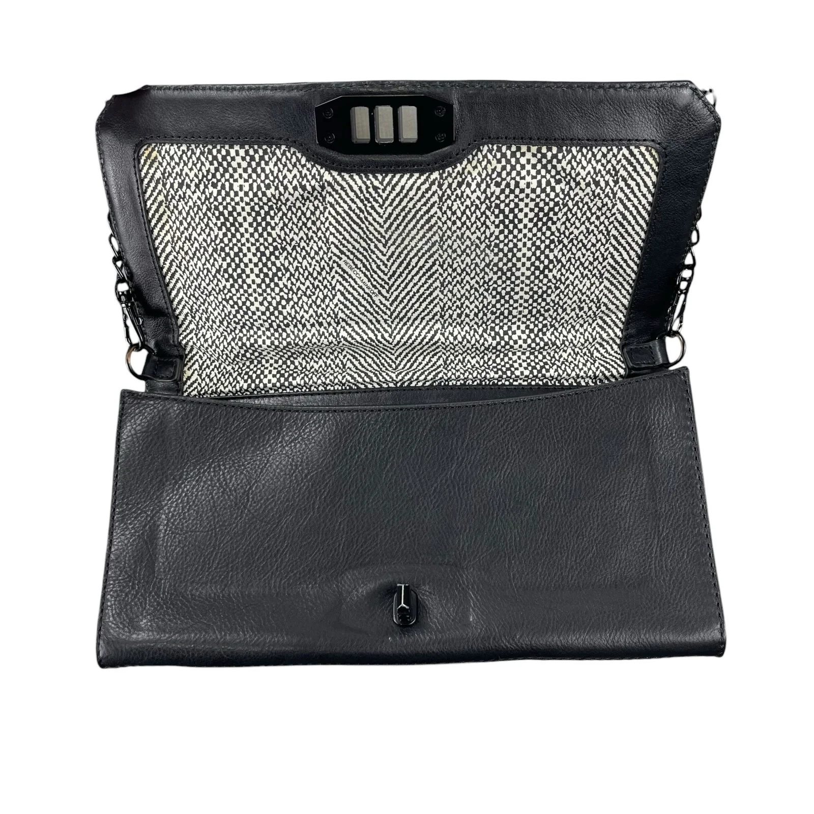 Rebecca Minkoff Love Quilted Leather Women's Black Chain Lock Crossbody Handbag - Image 6
