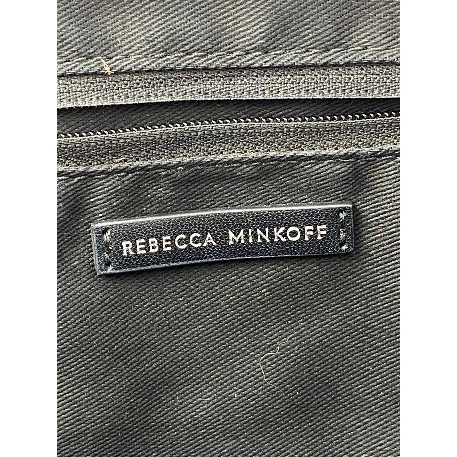 Rebecca Minkoff Megan Black Flannel Plaid Leather Shoulder Travel Tote Bag OS - Image 7
