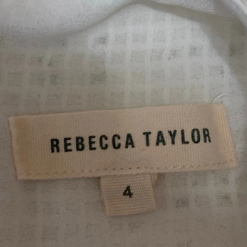 Rebecca Taylor White Floral Lace Sleeveless Halter Zipper Cami Crop Tank Top 4 - Image 4