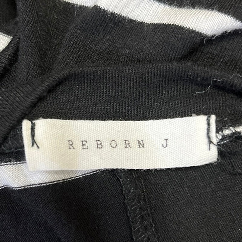 Reborn J Black Striped Crew Neck Sleeveless Knit Maxi Stretch Casual Dress Sz S - Image 3