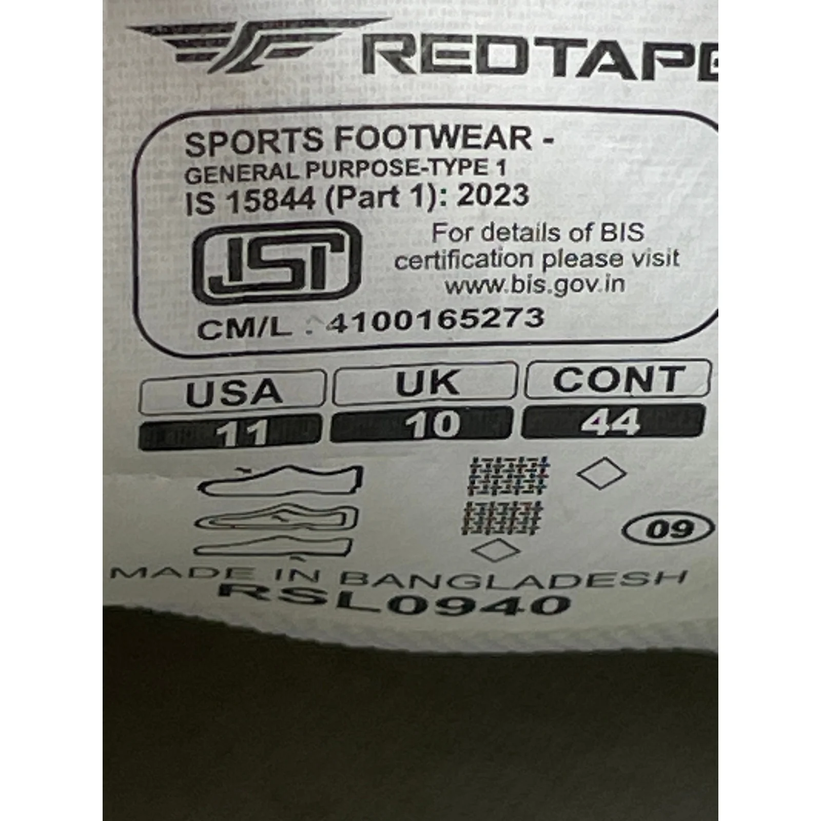 Red Tape Lifestyle Men's White Gray Lace Up Low Top Casual Sneakers Shoes Sz 11 - Image 6