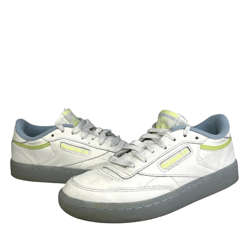 Reebok Classic Club C 85 Women's White Yellow Lace Up Low Top Sneakers Shoes 6 - Image 4