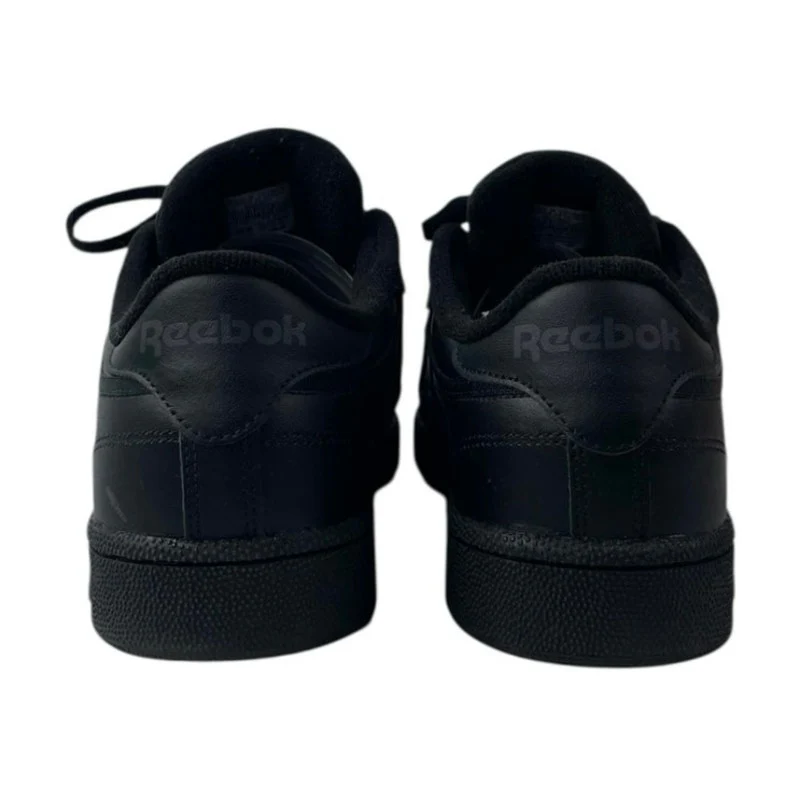 Reebok Club C Men's Black Leather Lace Up Low Top Athletic Sneakers Shoes 11.5 - Image 3