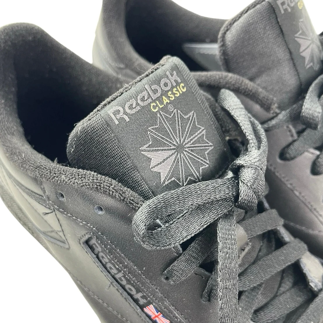 Reebok Club C Men's Black Leather Lace Up Low Top Athletic Sneakers Shoes 11.5 - Image 6