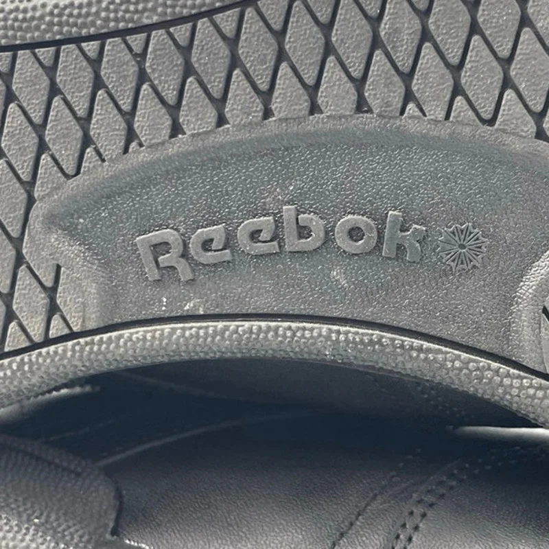 Reebok Club C Men's Black Leather Lace Up Low Top Athletic Sneakers Shoes 11.5 - Image 8
