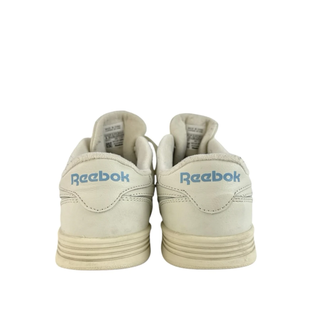 Reebok CLUB MEMT Women's Cream White Leather Lace Up Low Top Sneakers Shoes Sz 8 - Image 3