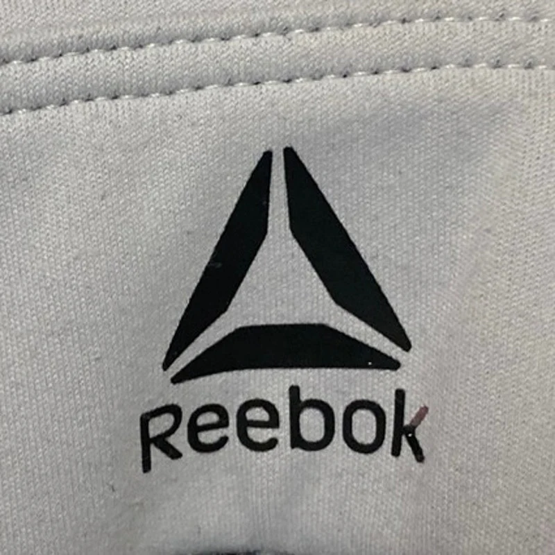 Reebok Gray Sleeveless Racerback Activewear Workout Sports Bra Crop Tank Top M - Image 3