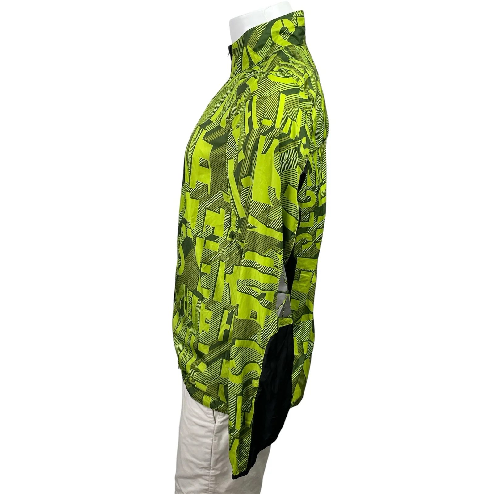 Reebok Men's Green Long Sleeve Full Zip Performance All Over Print Jacket Size M - Image 2