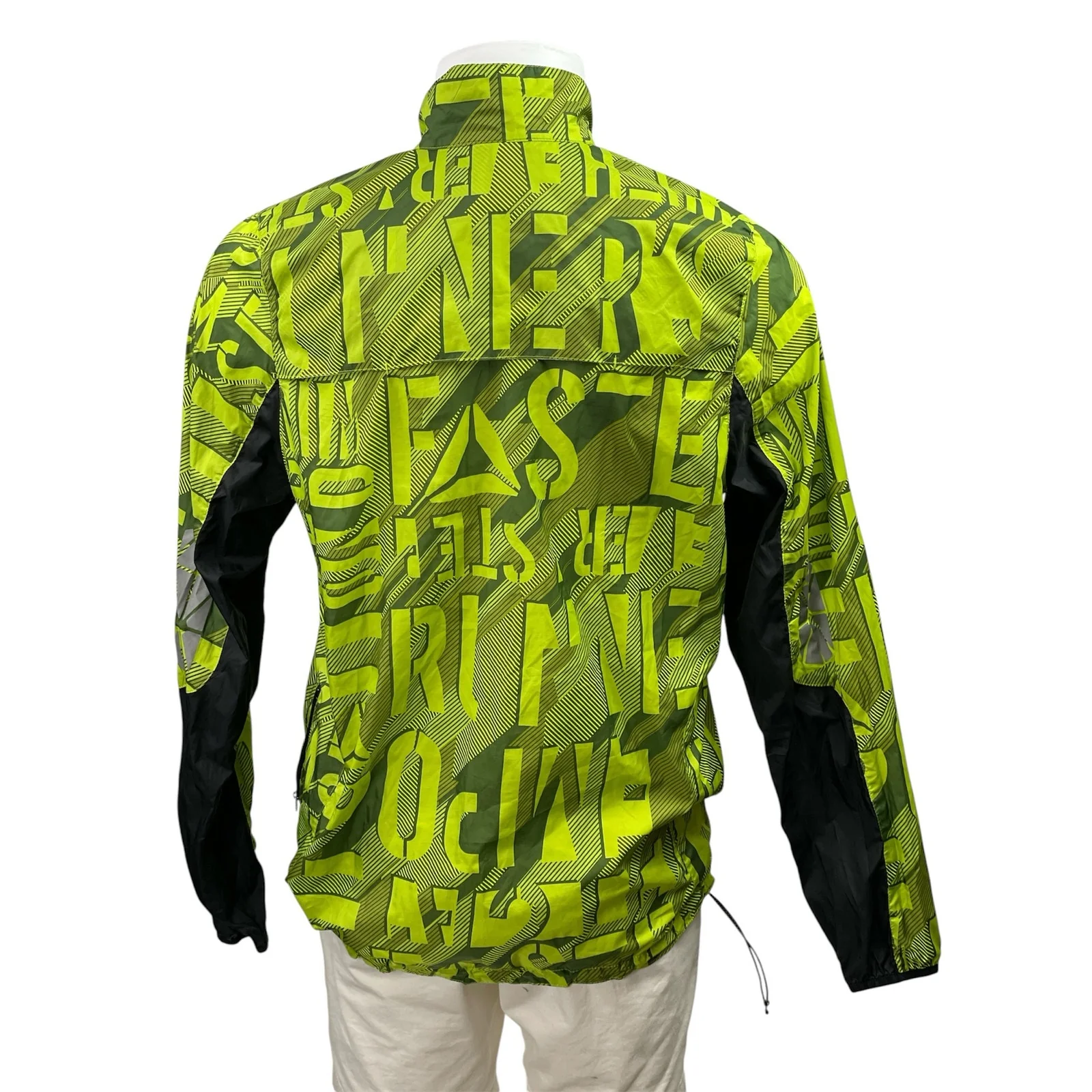 Reebok Men's Green Long Sleeve Full Zip Performance All Over Print Jacket Size M - Image 3