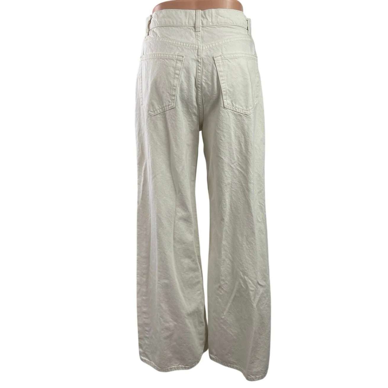 Reformation Cary White High Rise Slouchy Baggy Wide Leg Denim Jeans Size 26 - Image 3