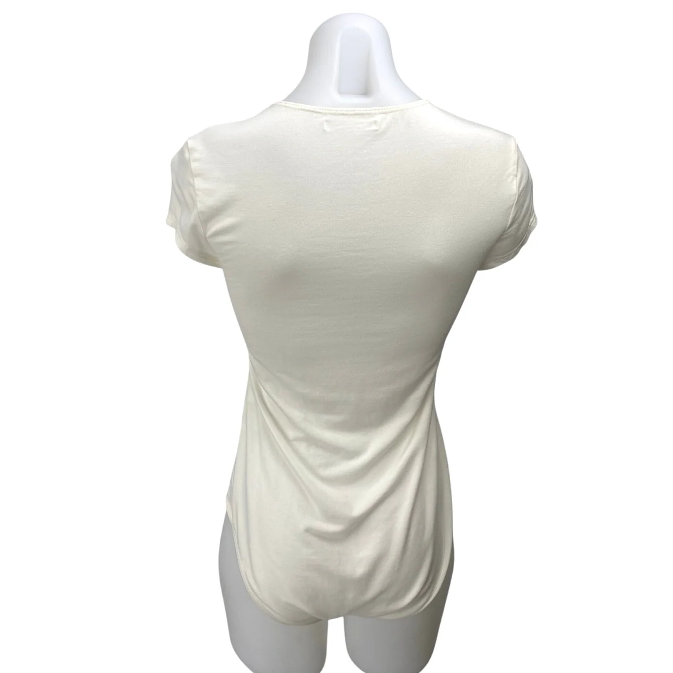 Reformation Jeans Raquel White Short Sleeve Tee T Shirt Bodysuit Top Size M - Image 2