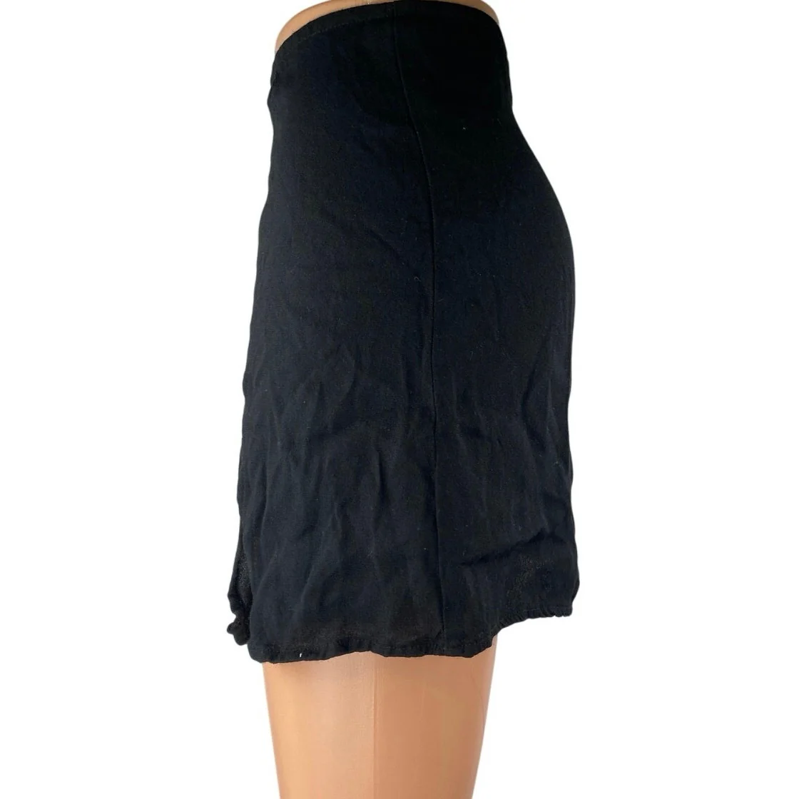 Reformation Margot Women's Black Side Slit High Waisted A Line Mini Skirt Size 2 - Image 2