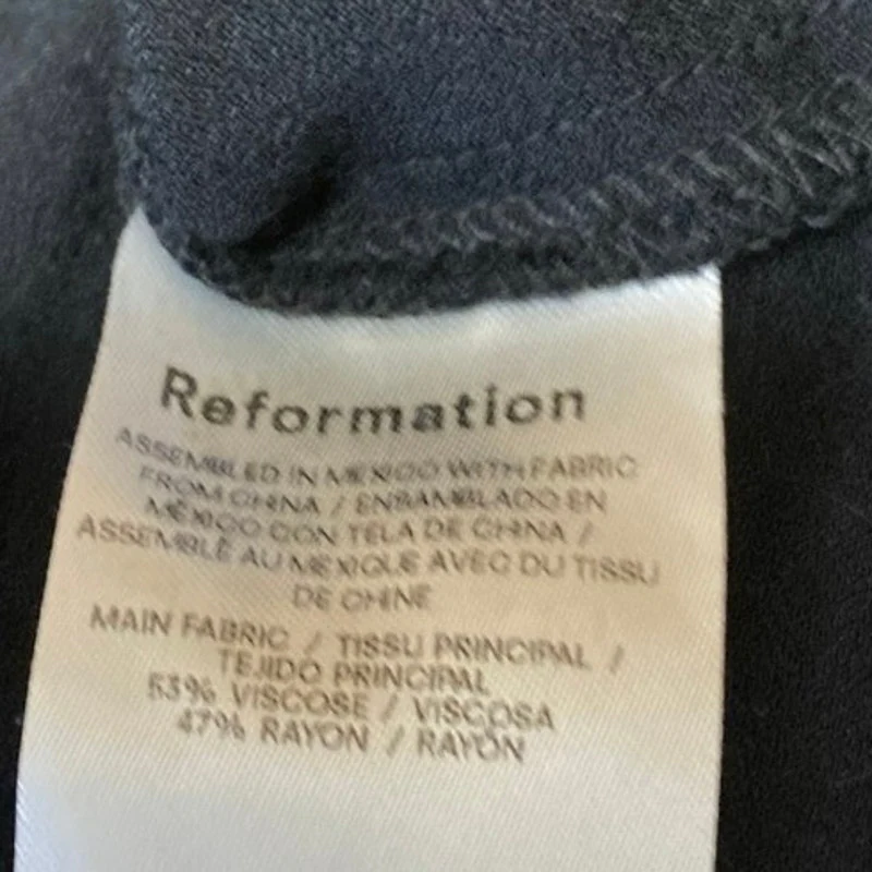 Reformation Margot Women's Black Side Slit High Waisted A Line Mini Skirt Size 2 - Image 5