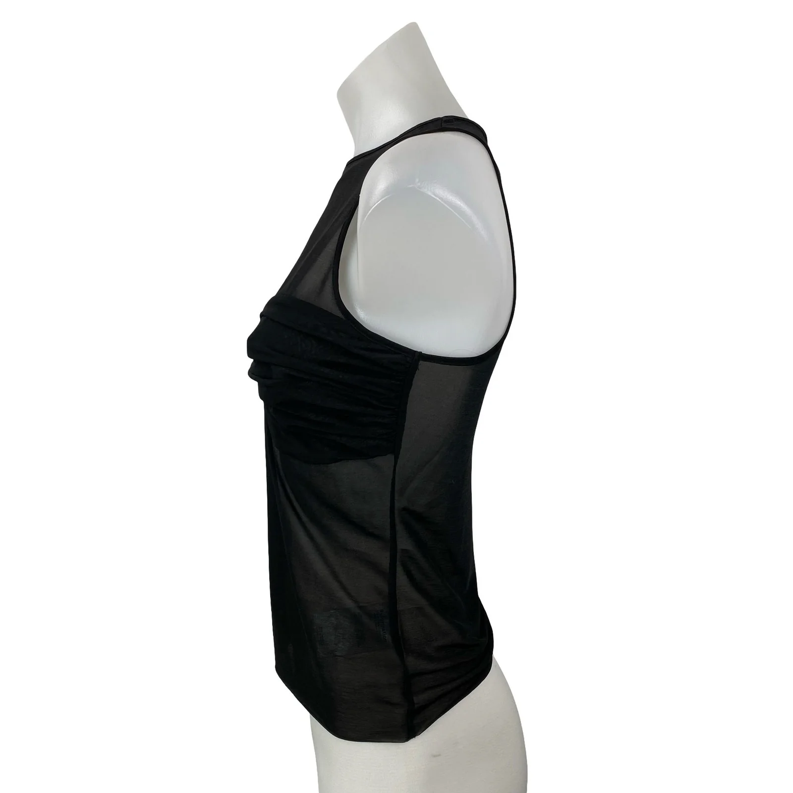 Reformation Rose Black Mesh Sheer Bustier Sleeveless Knit Cami Tank Top Size S - Image 2