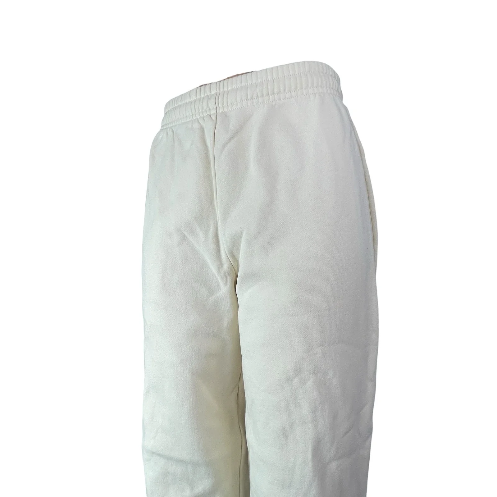 Reformation White Fleece High Waist Tapered Leg Trousers Joggers Sweat Pants XS - Image 3