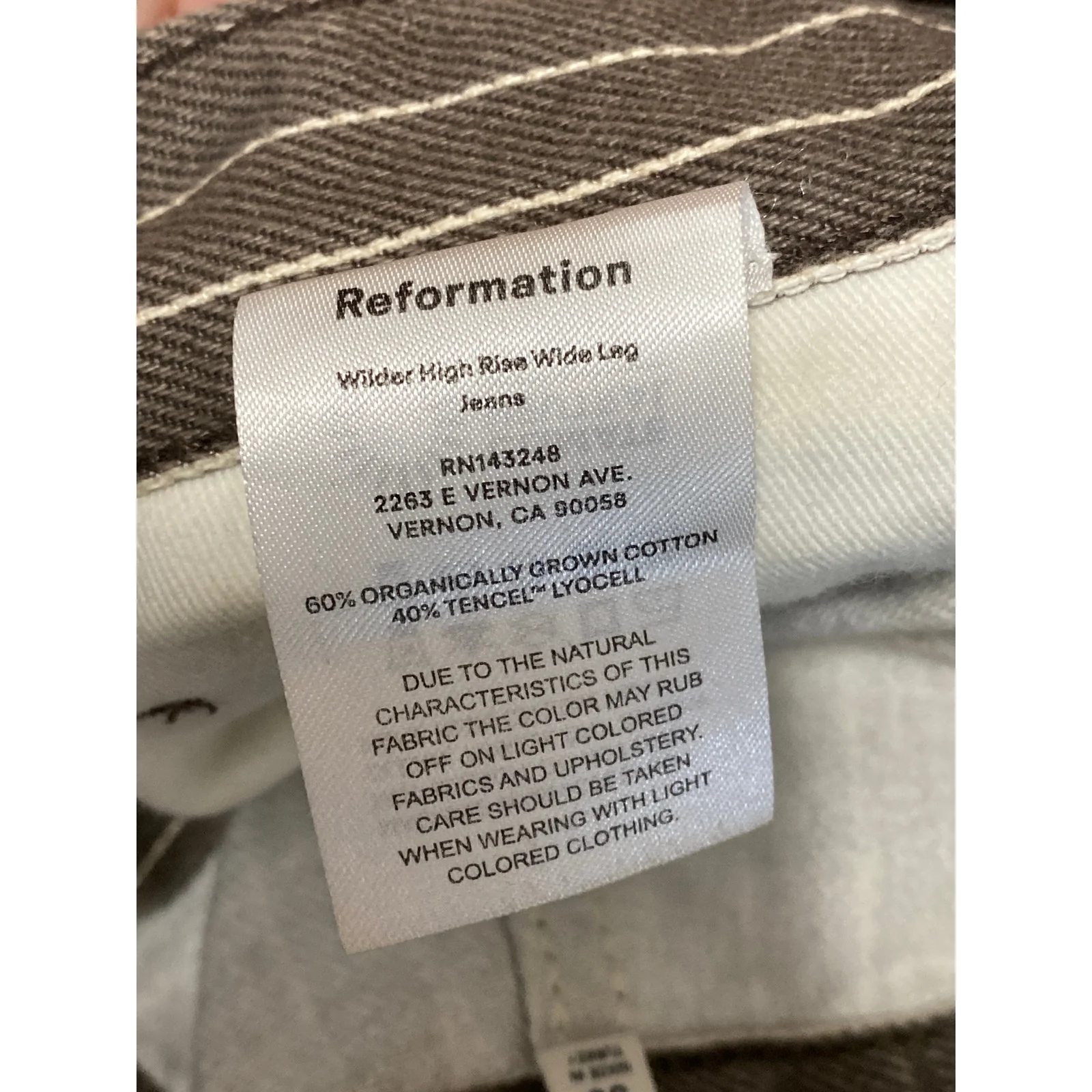 Reformation Wilder Striped High Rise Baggy Barrel Wide Leg Denim Jeans Pants 30 - Image 6